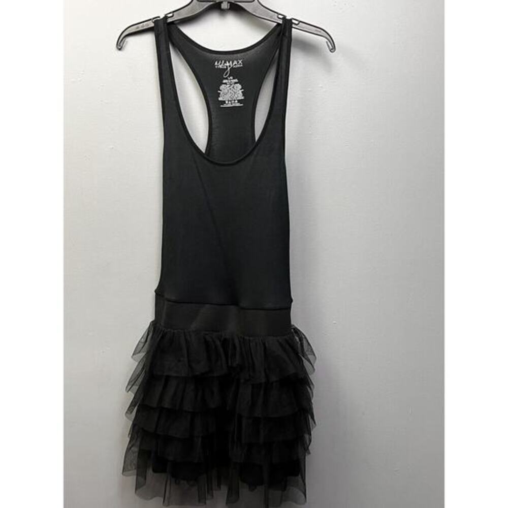 Miley Cyrus Max Azria Tank Dress Womens Large Hanna Montana‎ Mini Ruffle Black